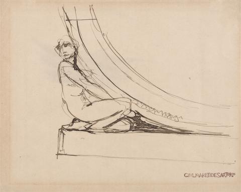 Giulio Aristide Sartorio Study of a Crouching Woman