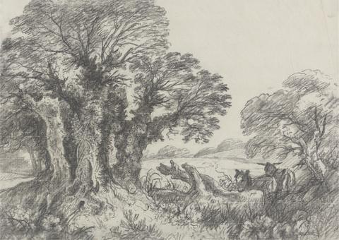 George Frost Landscape with Donkeys