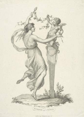 Francesco Bartolozzi RA Nymph And Cupid