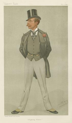 Leslie Matthew 'Spy' Ward Politcians - Vanity Fair - 'Fighting Ulster'. Mr. William Grey Ellison-Macartney. October 5, 1893