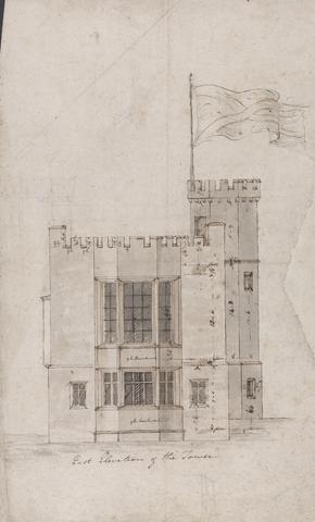 Sir Jeffry Wyatville Design for a Gothic Tower: East Elevation