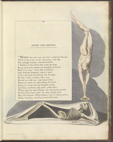 William Blake Young's Night Thoughts, Page 19, "Emblem of that which shall awake the dead"