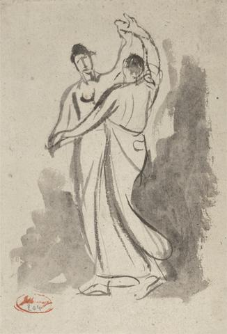 unknown artist Study of Dancers for the Initiation