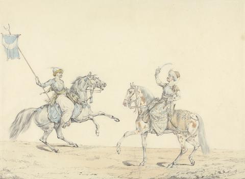 Henry Thomas Alken Two Turkish Cavalrymen