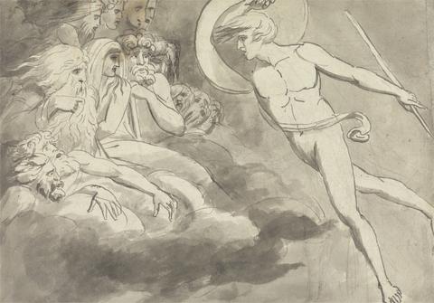 William Blake Satan Approaching the Court of Chaos