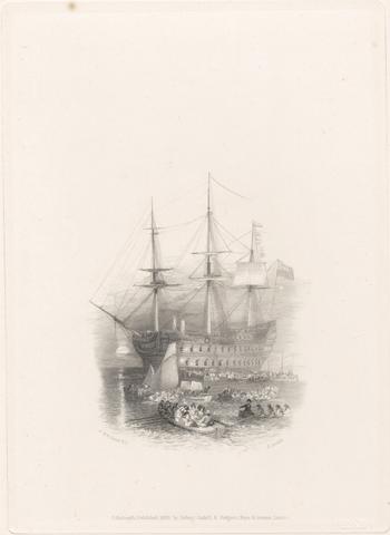 Edward Goodall The Bellerophon, Plymouth Sound
