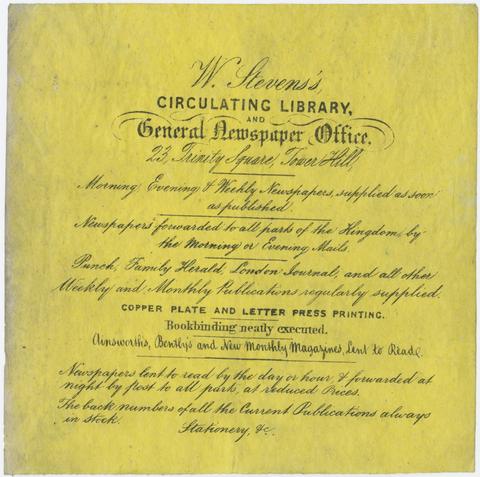  W. Stevens's circulating library and general newspaper office :