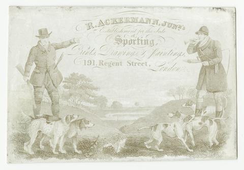 R. Ackermann, Junr's : established for the sale of sporting, prints, drawings & paintings : 191, Regent Street, London.