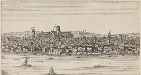 unknown artist View of Old St. Pauls Across the River