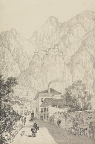 Sir Charles D'Oyly Album of 30 Views in the Tyrol and Italy: Castle of Salurn near the Town