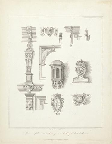 John Roffe Specimens of the Ornamental Carvings and c. in the Chapel: Lambeth Palace