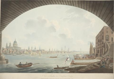 John William Edye A View of London from Blackfriars Bridge