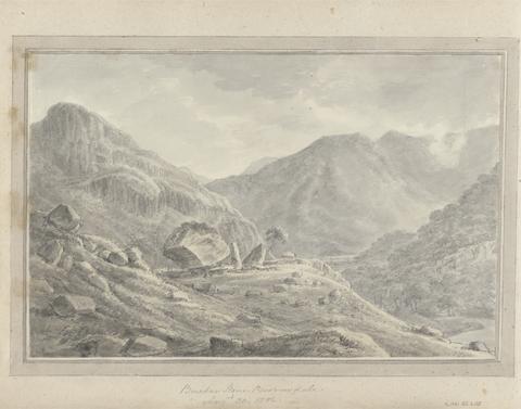 Amos Green Views in England, Scotland and Wales: Bowdar Stone Borrowdale, August 30, 1802