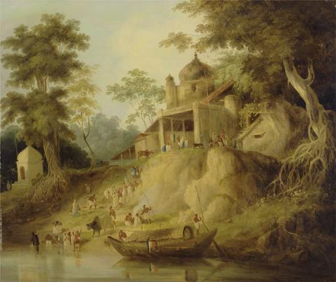 William Daniell The Banks of the Ganges