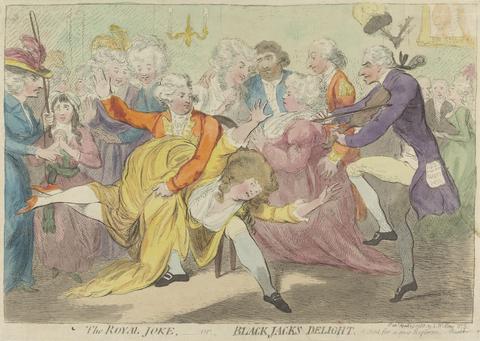 James Gillray The Royal Joke, - or - Black Jades Delight, A Hint For a New Reform