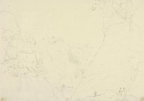 Capt. Thomas Hastings Sketch of a Road in a Ravine