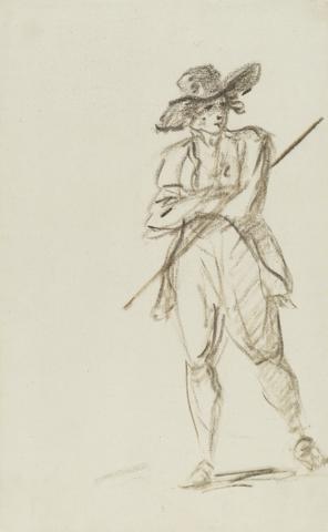 Henry William Bunbury Young Man Holding a Stick under his Arm