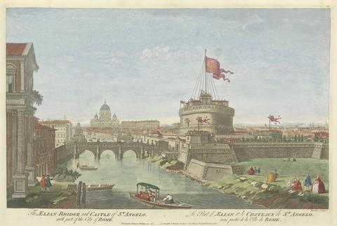 Carington Bowles The Aelian Bridge and Castle of St. Angelo, with part of the City of Rome