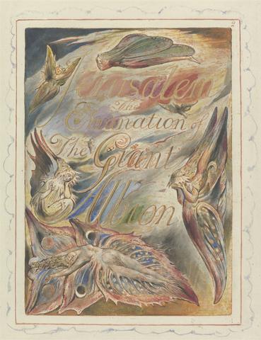 William Blake Jerusalem, Plate 2, Title Page