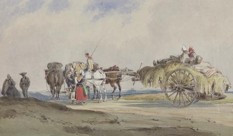 Charles Cooper Henderson A Hay Wagon Drawn by Four Horses