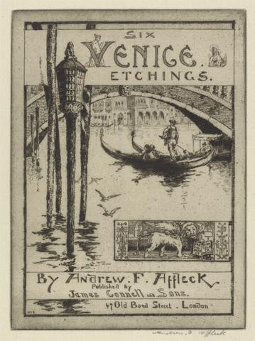 Andrew Fairbairn Affleck Six Venice Etchings, Title Page
