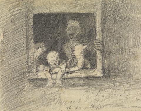Benjamin Robert Haydon Children Leaning From a Window