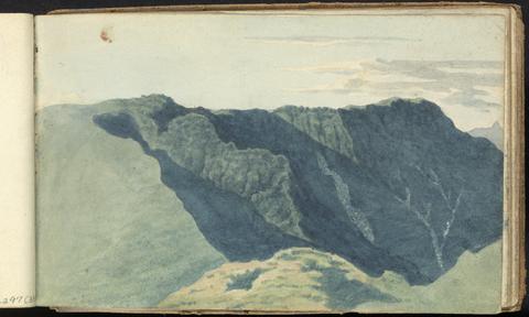 Thomas Bradshaw Album of Landscape and Figure Studies: Mountainous Landscape Scene