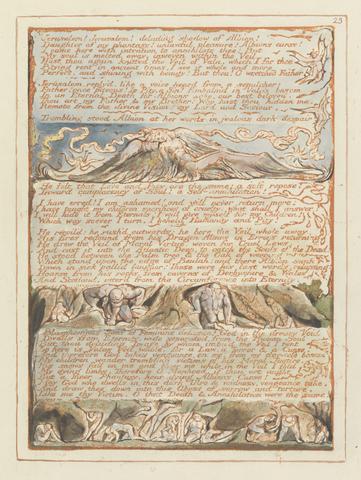 William Blake Jerusalem, Plate 23, "Jerusalem! Jerusalem!...."