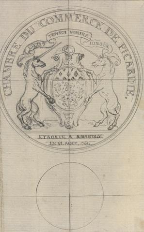 Hubert-François Gravelot Design for a Coin: Chambre de Commerce de Picardie, 1761