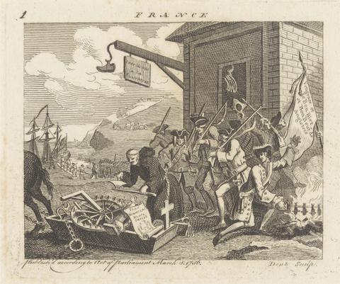 William Hogarth The Invasion, Plate I, France