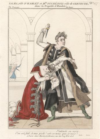 unknown artist Talma, role d'Hamlet et Mlle. Duchenois, role de Gertrude, no. 277