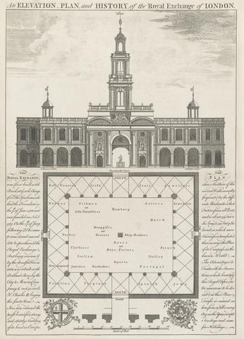 Anthony Walker An Elevation, Plan, and History of the Royal Exchange of London