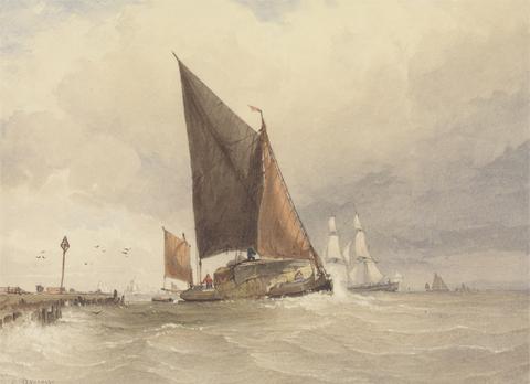 Edward Duncan Sailing Barge at Sea