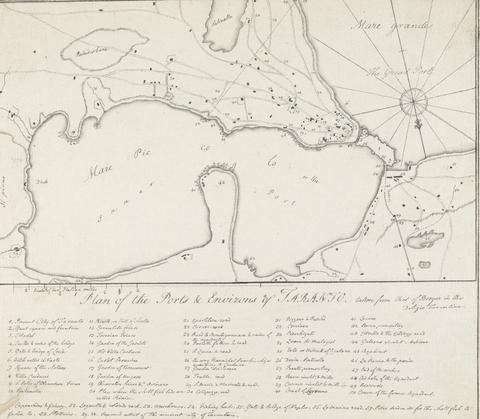 Henry Swinburne Plan of the Ports & Environs of Taranto, Italy