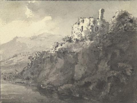Rev. William Gilpin Landscape with a Castle on a Hill at Right