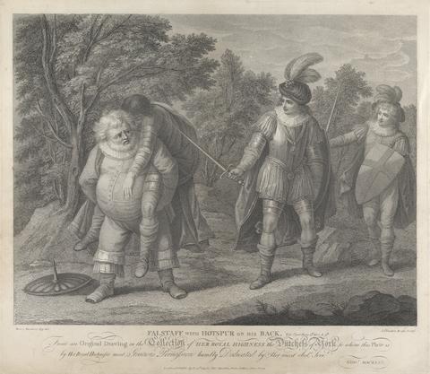 Jan J. van den Bergh Falstaff with Hotspur on his Back - "Henry IV," Part I, Act V, Scene IV