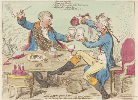 James Gillray God Save the King. - In a Bumper. Or - An Evening Scene Three Times a Week at Wimbleton