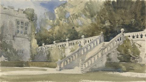 William Callow Garden Stair, Haddon Hall