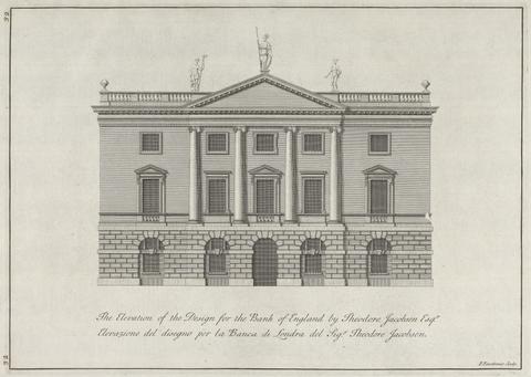 Paul Fourdrinier The Elevation of the Design for the Bank of England by Theodore Jacobsen Esqr.
