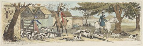 James Pollard Fox-Hunting [set of three of four]: 1.Unkennelling