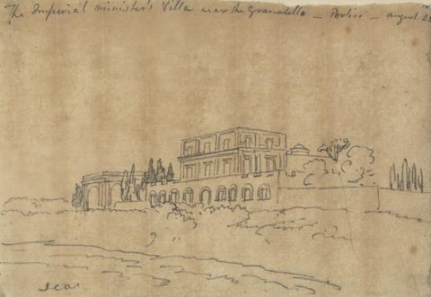 John Robert Cozens The Imperial Minister's Villa near the Granabello, Portici, August 28
