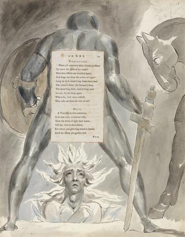 William Blake The Poems of Thomas Gray, Design 81, "The Descent of Odin."