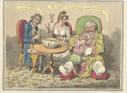 James Gillray And The' - Tisick, - The Colic, Punch Cures The Gout