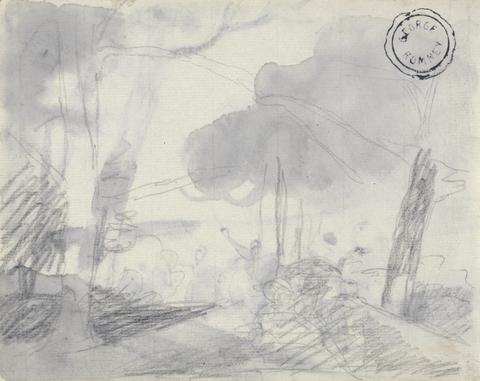 George Romney Sketch of Trees