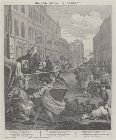 William Hogarth The Second Stage of Cruelty: Coachman Beating a Fallen Horse
