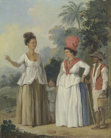 Agostino Brunias West Indian Women of Color, with a Child and Black Servant