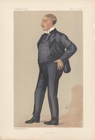 Leslie Matthew 'Spy' Ward Vanity Fair - Bankers and Financiers. 'The Cape'. Hon. Cecil Rhodes. 28 March 1891