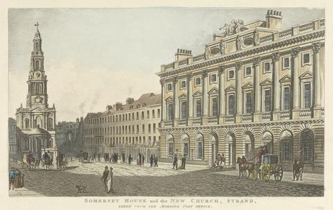 unknown artist Somerset House and the New Church: Strand