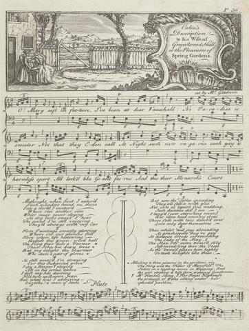 unknown artist Music Sheet Concerning the Pleasures of Spring Gardens