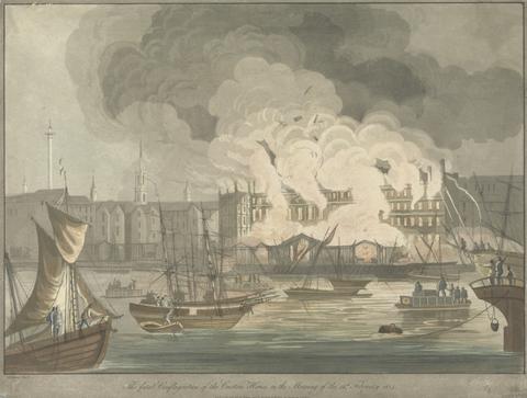 unknown artist The Fatal Conflagration of the Custom House, 12th February 1814